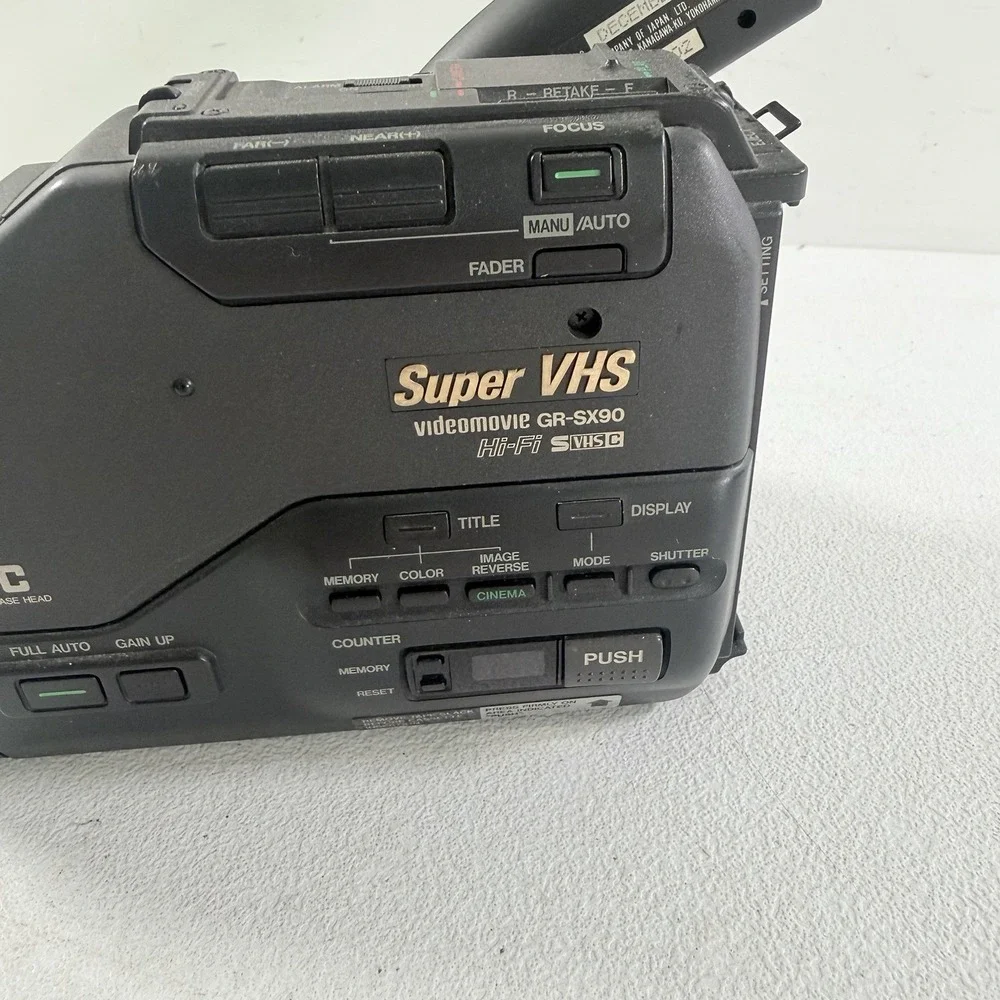 JVC GR-SX90U Compact Super VHS VHS-C Camcorder Video Camera AS IS UNTESTED